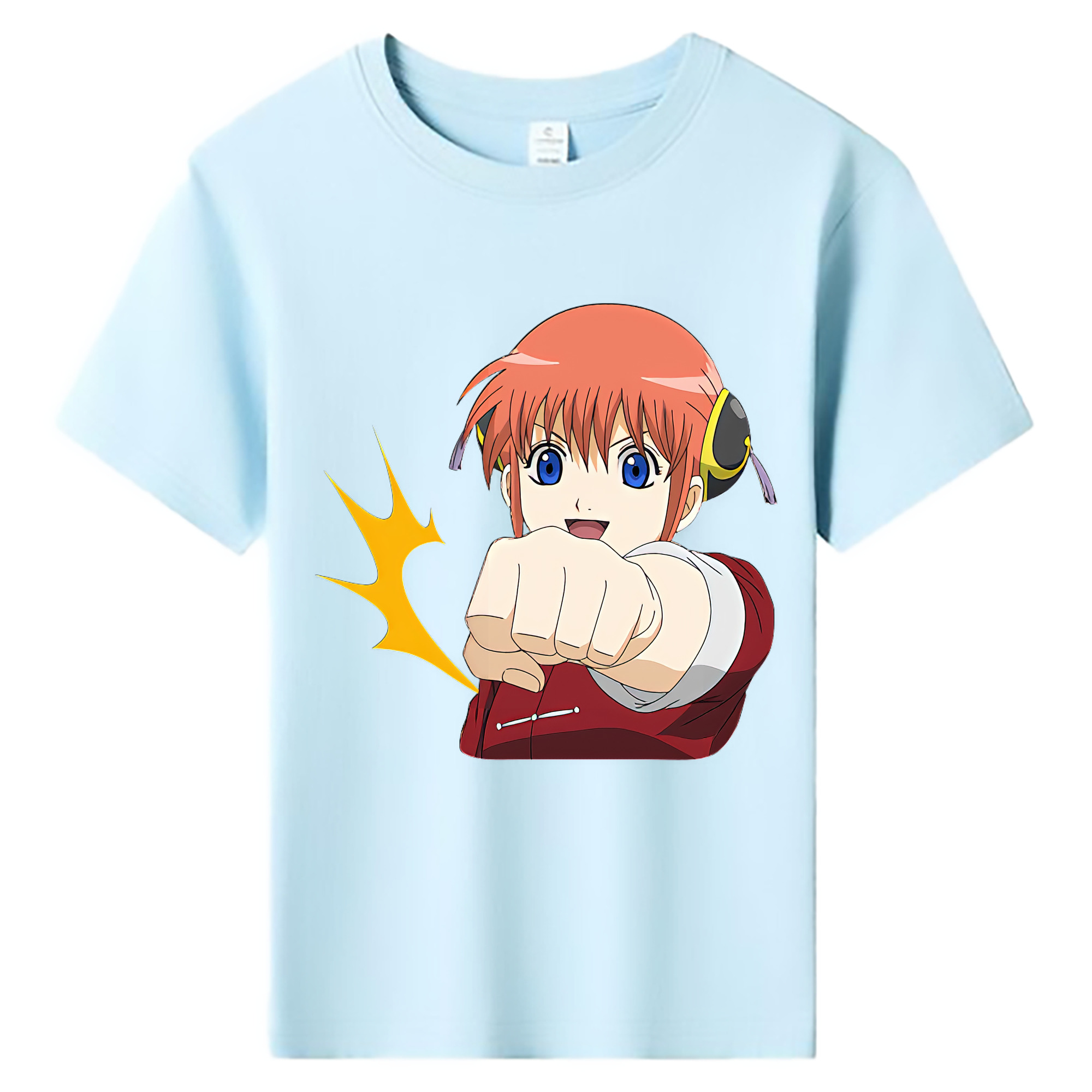 （画像用） ぎんたま 坂田銀時（さかたぎんとき） 神楽 志村新八（しむら しんぱち） GINTAMA Sakata Gintoki Kagura Shimura Shinpachi 綿100％キッズTシャツ（フロントプリント）